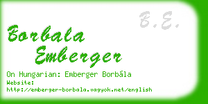 borbala emberger business card